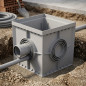30x30cm Monobloc Siphon Drain without Cover | Ideal for Drains | Wastewater Evacuation | High Resistance 30x30cm Monobloc Siphon Drain without Cover | Ideal for Drains | Wastewater Evacuation | High Resistance