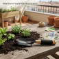 Trapiantatrice da giardino stretta con manico in legno | Pala di precisione per il trapianto di piante e fiori