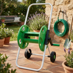  Avvolgitubo per irrigazione auto.  Permette di rotolare 45 m di 1/2