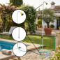 Chuveiro externo para jardim e piscina | Chuveiro de água com tripé e estaca | Suporte externo estável