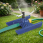 Irrigatore da giardino circolare in alluminio | Raggio di irrigazione di 7,5 metri | Include base di supporto | Irrigatore resis Irrigatore da giardino circolare in alluminio | Raggio di irrigazione di 7,5 metri | Include base di supporto | Irrigatore resis