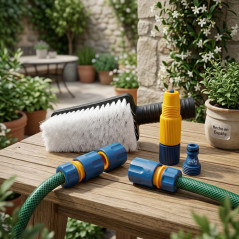 Pistola per irrigazione in plastica con 7 posizioni | Pistola multigetto per tubo da giardino | Ugello regolabile