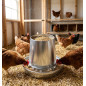 Metal chicken feeder | 5 kg | Without legs | 33x25 cm | Galvanized sheet metal | Compact | Durable | Outdoor use
