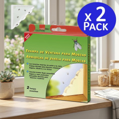 Lot de 2 pièges à mouches pour fenêtres - Efficaces pour garder les fenêtres exemptes de mouches
