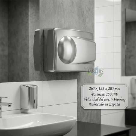 Secador de Mãos Automático Metalizado 1500W - Design moderno, alto desempenho para espaços públicos