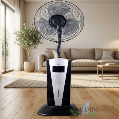 Ventilatore nebulizzatore a 3 velocità 100W 40cm, 1,4 litri