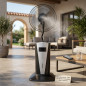 Ventilador de pedestal com nebulizador, 3 velocidades, 100 W, 40 cm, 1,4 litros Ventilador de pedestal com nebulizador, 3 velocidades, 100 W, 40 cm, 1,4 litros