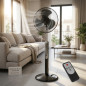 Orbegozo Standventilator, 40 cm, leise, 3 Geschwindigkeitsstufen, 45 W | Oszillierend und leise | Höhenverstellbar bis 130 cm |