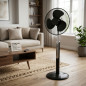 Orbegozo Standventilator, 40 cm, leise, 3 Geschwindigkeitsstufen, 45 W | Oszillierend und leise | Höhenverstellbar bis 130 cm |