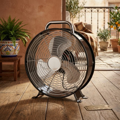 Ventilateur sur pied industriel 23 cm 28 W 2 vitesses | Ventilateur haute vitesse avec poignée | Ventilateur en métal