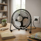 Mini ventilador de mesa | Ventilador oscilante portátil de 15 cm | Cabeça inclinável