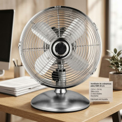  Silberner Tischventilator 40W 30 cm