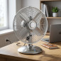Ventilador de mesa com 3 velocidades | Ventilador oscilante de 30 cm | Ventilação silenciosa