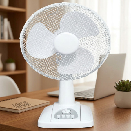 Ventilador de mesa de 45 W e 40 cm - Ventilador interno eficiente e silencioso