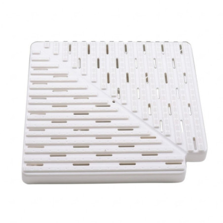 Canal de transbordamento de canto para piscina infinita 295x35 mm | Canal de transbordamento branco