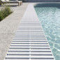 Überlaufrost für Infinity-Pool 295 x 22 mm | Weiße Überlaufrinne | Terrassenablauf