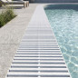 Überlaufrost für Infinity-Pool 245 x 22 mm | Weiße Überlaufrinne | Terrassenablauf