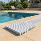 Überlaufrost für Infinity-Pool 245 x 22 mm | Weiße Überlaufrinne | Terrassenablauf