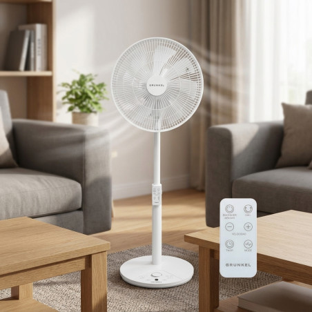 copy of Ventilatore a piantana Grunkel da 40 cm, 12 velocità, 25 W | Silenzioso | Altezza 113 cm | Telecomando