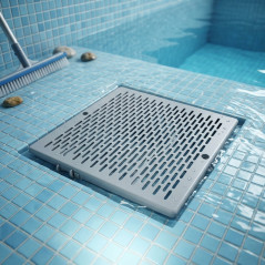 Edelstahl-Poolrost 252 x 252 mm | Ersatz für Poolablauf