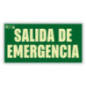Panneau de sortie de secours 16 x 32 cm | Signalétique fluorescente | Homologué AENOR