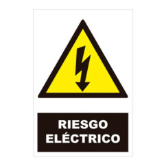 Warnschild „Elektrische Gefahren“ 23 x 34 cm | Warnschild „Gefahr und Vorsicht“ | AENOR-geprüft