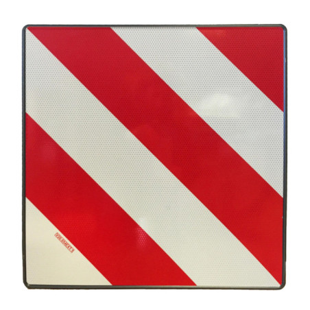 Placa de alumínio para carga saliente 50x50 cm | Sinalização rodoviária e de construção | Aprovada pela AENOR