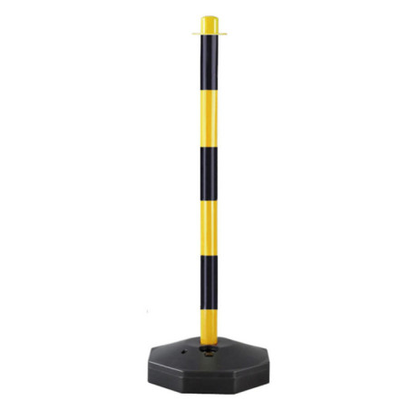 Poteau jaune et noir 85 x 29 cm, remplissable d'eau ou de sable | Délimitation et sécurité