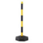 Poste Amarillo y Negro 85x29 cm Rellenable | Agua o Arena | Delimitación y Seguridad