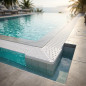 Esquina Rebosadero Piscina Desbordante 295x22 mm | Canal de Rebosadero Blanco Esquina Rebosadero Piscina Desbordante 295x22 mm | Canal de Rebosadero Blanco