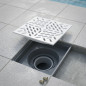 Grelha de drenagem 17,5 x 17,5 cm | Grelha quadrada 2" para piscinas de concreto ou vinil Grelha de drenagem 17,5 x 17,5 cm | Grelha quadrada 2" para piscinas de concreto ou vinil