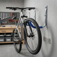 Gancio per bicicletta in acciaio 150x150 mm | Montaggio a parete e soffitto | Appendi bicicletta