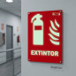 Feuerlöscher-Schild aus PVC, 21 x 29,7 cm | Leuchtstoffröhre | AENOR-geprüft Feuerlöscher-Schild aus PVC, 21 x 29,7 cm | Leuchtstoffröhre | AENOR-geprüft