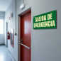 Segnale di uscita di emergenza 16x32 cm | Segnaletica fluorescente | Approvato AENOR Segnale di uscita di emergenza 16x32 cm | Segnaletica fluorescente | Approvato AENOR