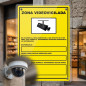 Hinweisschild „Videoüberwachungsbereich“ 10,5 x 14,8 cm | Laminiertes Schild | AENOR-Zulassung
