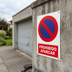 Placa de "Proibido Estacionar" em PVC 23x34 cm | Sinalização Viária | Aprovada pela AENOR