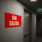 Señal Sin Salida 32x16 cm | Señalización Fluorescente | Homologada AENOR