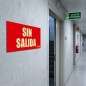 Señal Sin Salida 32x16 cm | Señalización Fluorescente | Homologada AENOR