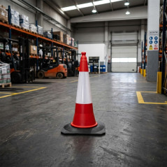 Verkehrskegel 75 x 38 cm | Polyethylen | AENOR-geprüft | Für Garagen, Geschäfte und Industriegebäude