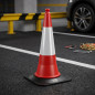 Verkehrskegel 75 x 38 cm | Polyethylen | AENOR-geprüft | Für Garagen, Geschäfte und Industriegebäude