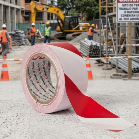 Fita de segurança 70 mm x 200 m | Fita de isolamento para canteiro de obras | Sinalização e proteção