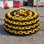 Yellow and Black Chain 25 m | Polyethylene 60x25 mm | 8 mm Link | UV Protection | Approved