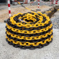 Gelbe und schwarze Kette, 25 m | Polyethylen 60 x 25 mm | 8 mm Glieder | UV-Schutz | Zugelassen