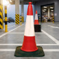 Cone de trânsito 50x27,5 cm | Polietileno | Aprovado pela AENOR | Garagens, lojas e edifícios industriais