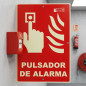 Panneau d'alarme à bouton-poussoir 21 x 29,7 cm | Signalétique fluorescente | Homologué AENOR Panneau d'alarme à bouton-poussoir 21 x 29,7 cm | Signalétique fluorescente | Homologué AENOR