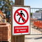 No Entry Sign 23x34 cm | Prohibition Sign | AENOR Approved