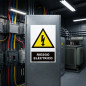 Panneau de danger électrique 23 x 34 cm | Panneau de danger et d'avertissement | Homologué AENOR