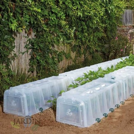 Túnel de cultivo transparente 104x40x30 cm UV, túnel agrícola, proteção UV, cultivo ao ar livre