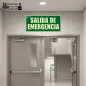 Señal Salida de Emergencia 16x32 cm | Señalización Fluorescente | Homologada AENOR Señal Salida de Emergencia 16x32 cm | Señalización Fluorescente | Homologada AENOR