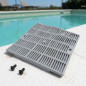 Kunststoff-Poolrost 252x252 mm | Ersatz für Poolablauf Kunststoff-Poolrost 252x252 mm | Ersatz für Poolablauf